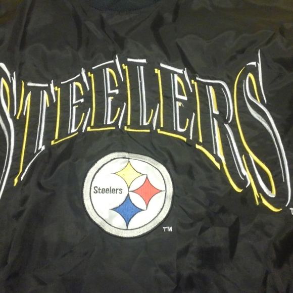 Vintage 90s🔥 Pittsburgh Steelers ✨ Logo 7 Jacket Windbreaker XL 🏈 🏟️  Vtg 💎 - Picture 3 of 14